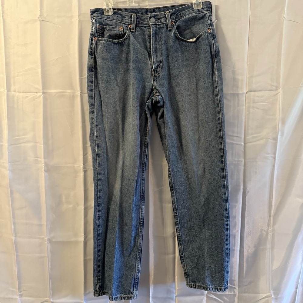 Levi's 550 Jeans Mens 34x32 (fit 34x31) Blue Denim Relaxed Straight Leg Red Tab